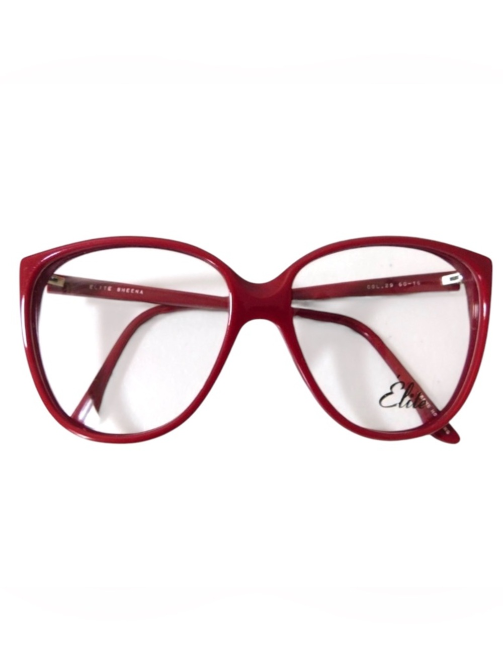 1980โsโ Vintage Cateye Eyeglasses in a Plum Red, Oversized, Deadstock/Unworn